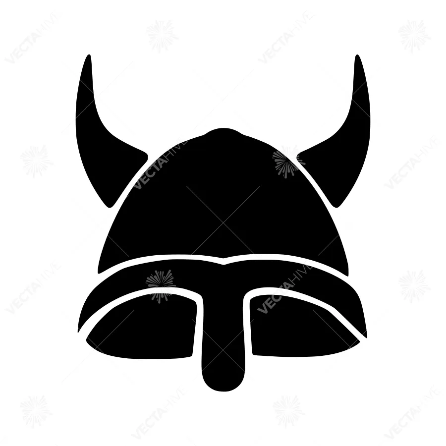 Viking Helmet Silhouette Icon