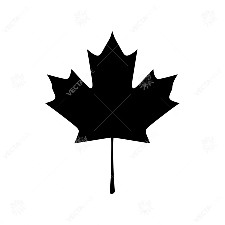 Black Maple Leaf Silhouette