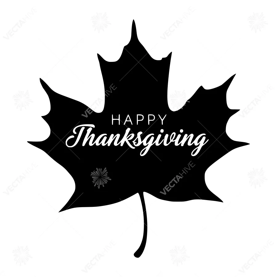 Black Leaf Thanksgiving Graphic