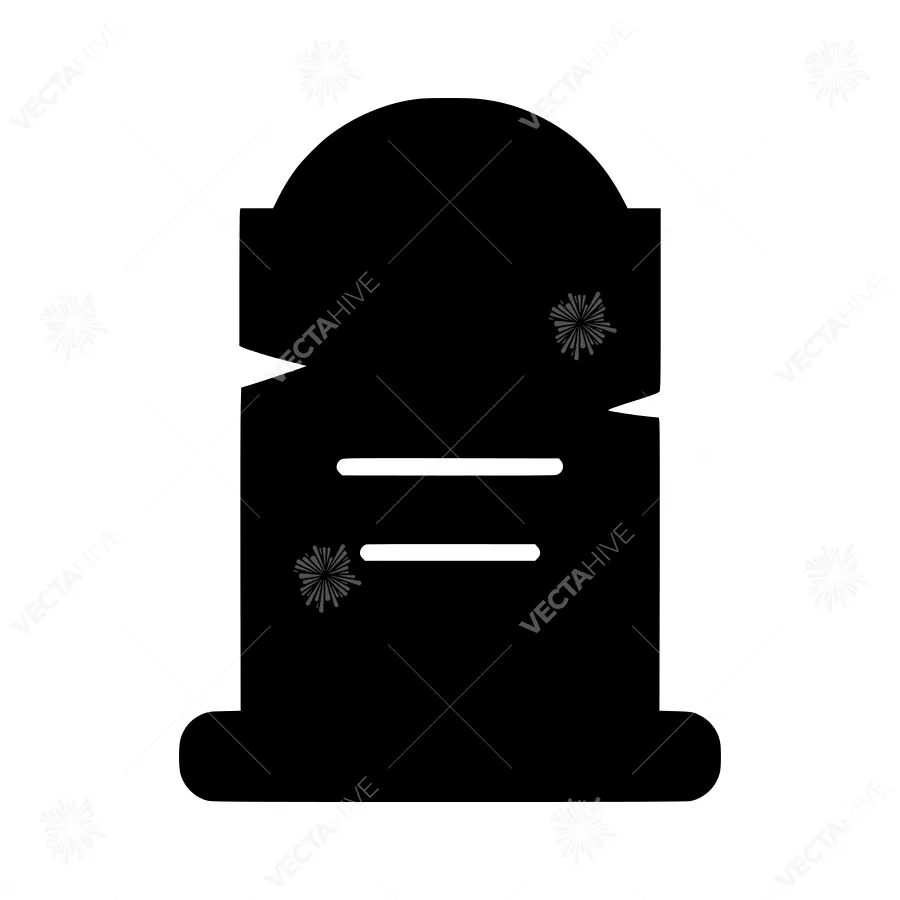Silhouette Tombstone Icon - Vector Illustration