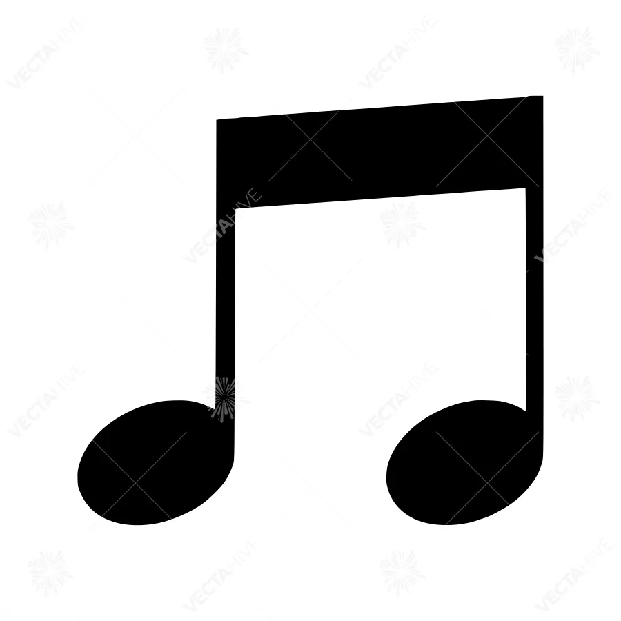 Music Note Icon - Simple Black Outline