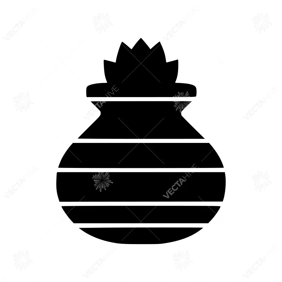 Black Ink Pot Illustration - Minimalist Design