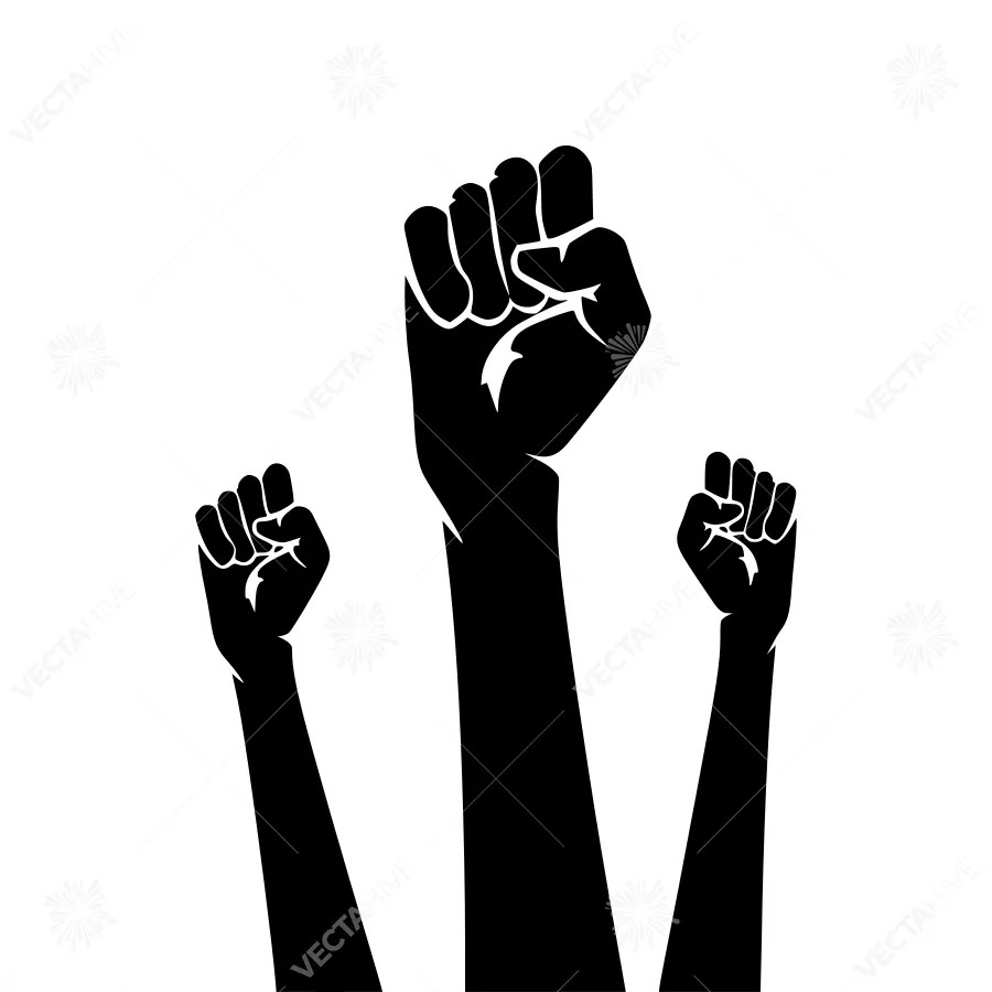 Black Power Fist Silhouettes