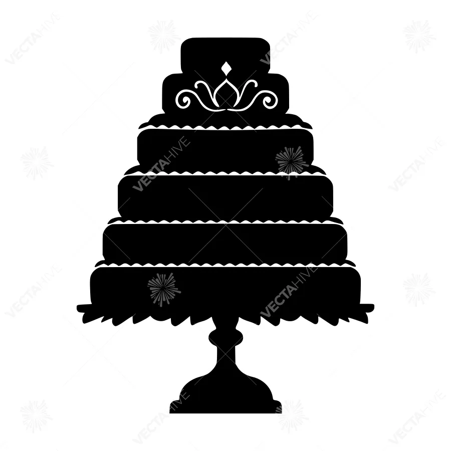 Black Cake Icon - Celebration Dessert