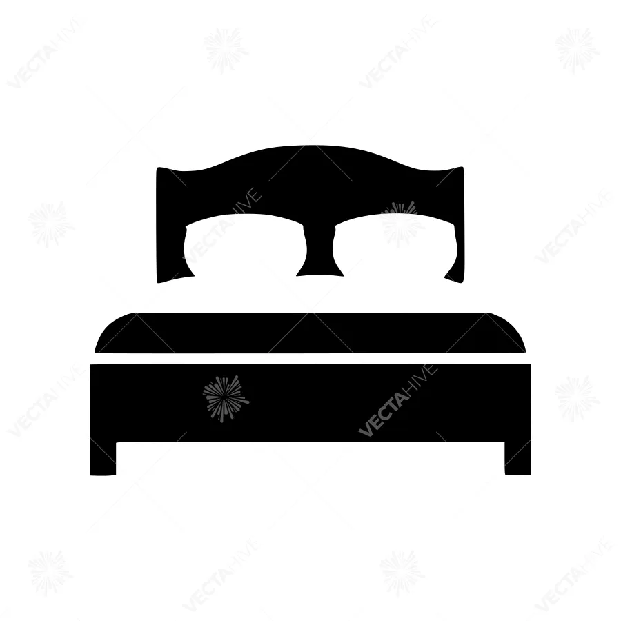 Bedside Table Icon - Minimalist Vector Illustration
