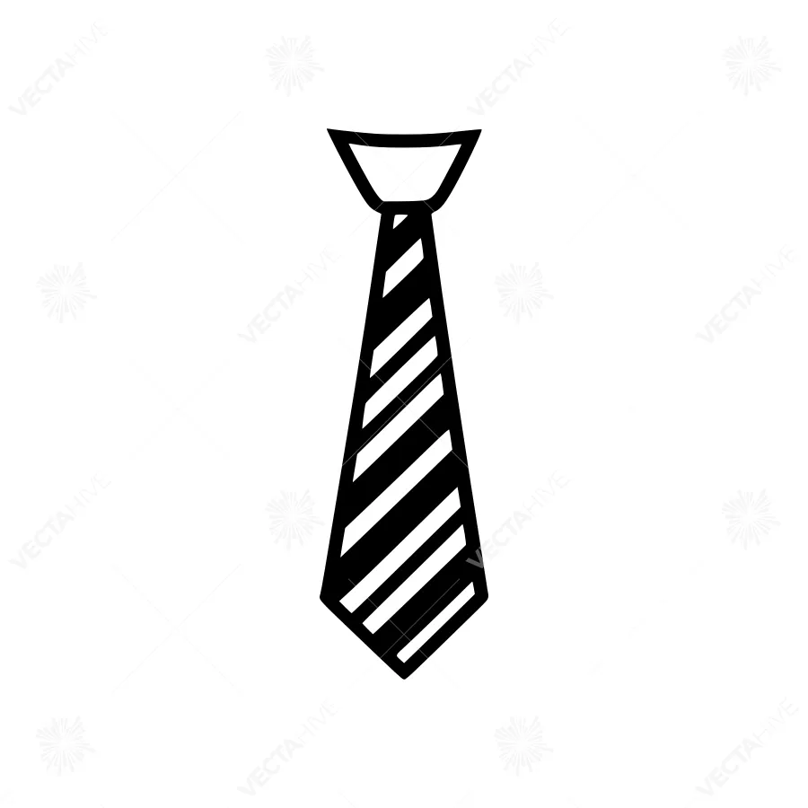 Black & White Tie Illustration