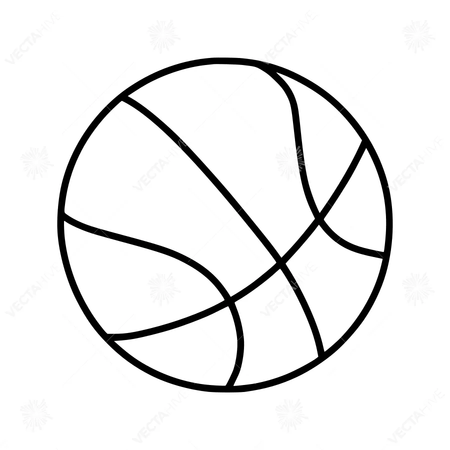Basketball Line Art Icon