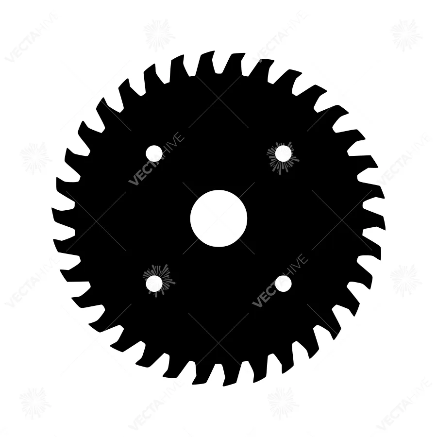 Circular Saw Blade Icon - Vector Illustration