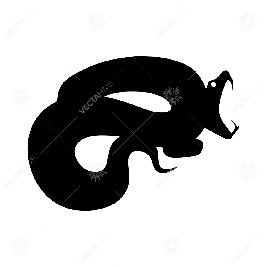 Snake Silhouette Vector Graphic