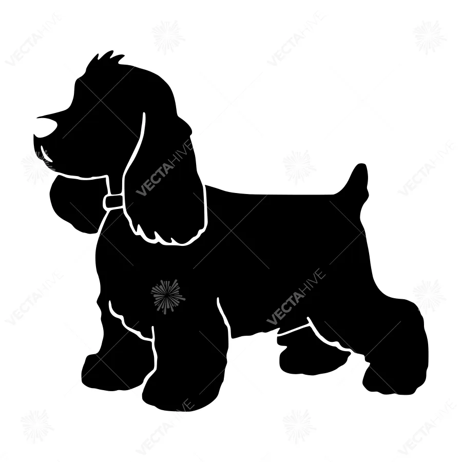Black Cocker Spaniel Silhouette