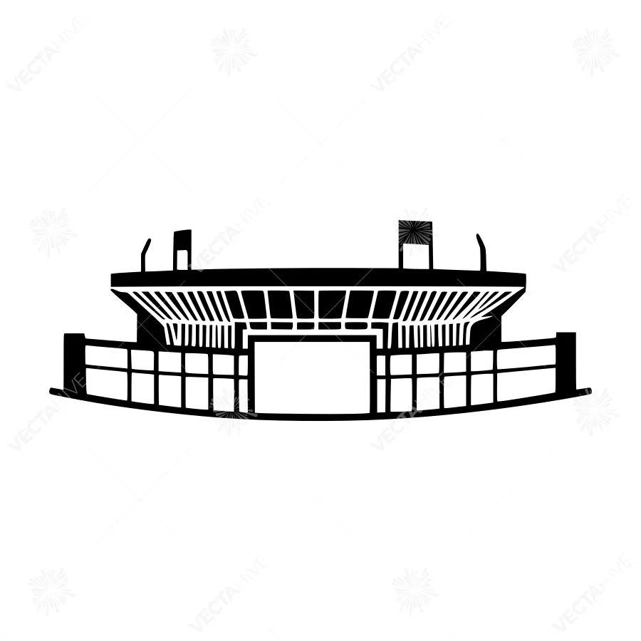 Stadium Outline Vector Illustration