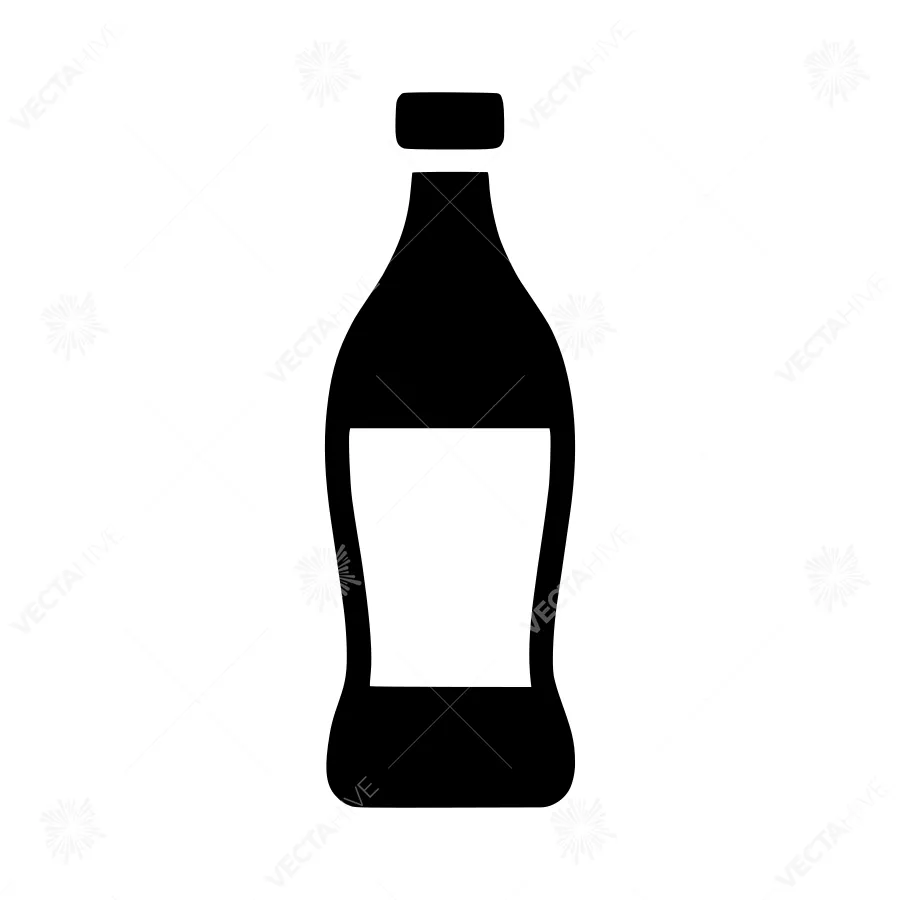Bottle Icon - Simple Black Outline