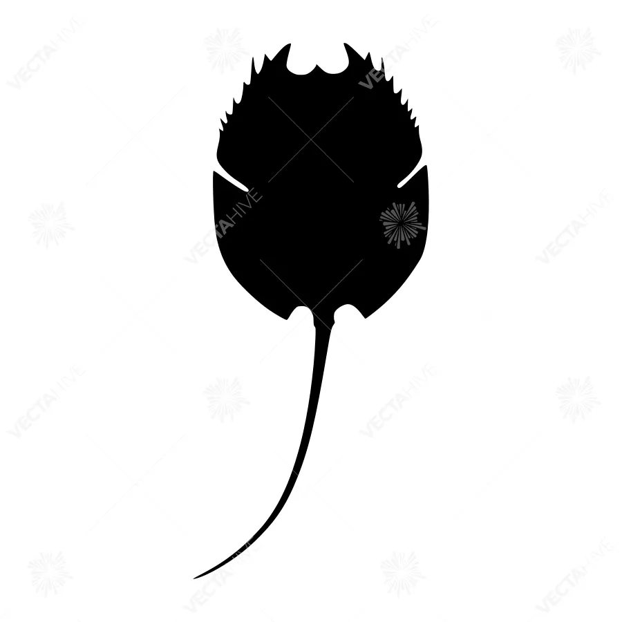 Black Leaf Silhouette Vector Graphic