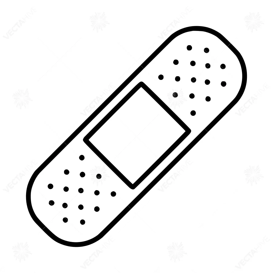 Medical Adhesive Bandage Line Icon