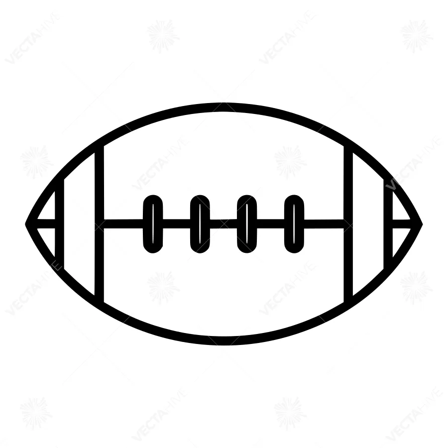 Football Outline Icon - Vector Illustration