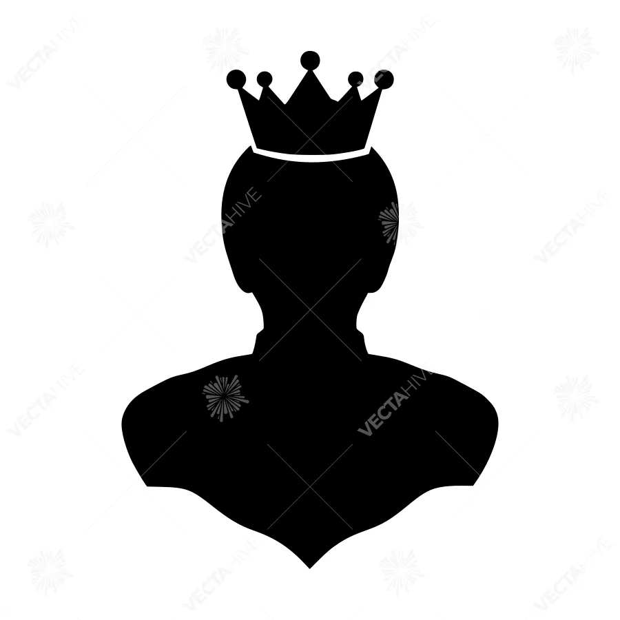 King Crown Silhouette Icon - Vector Illustration