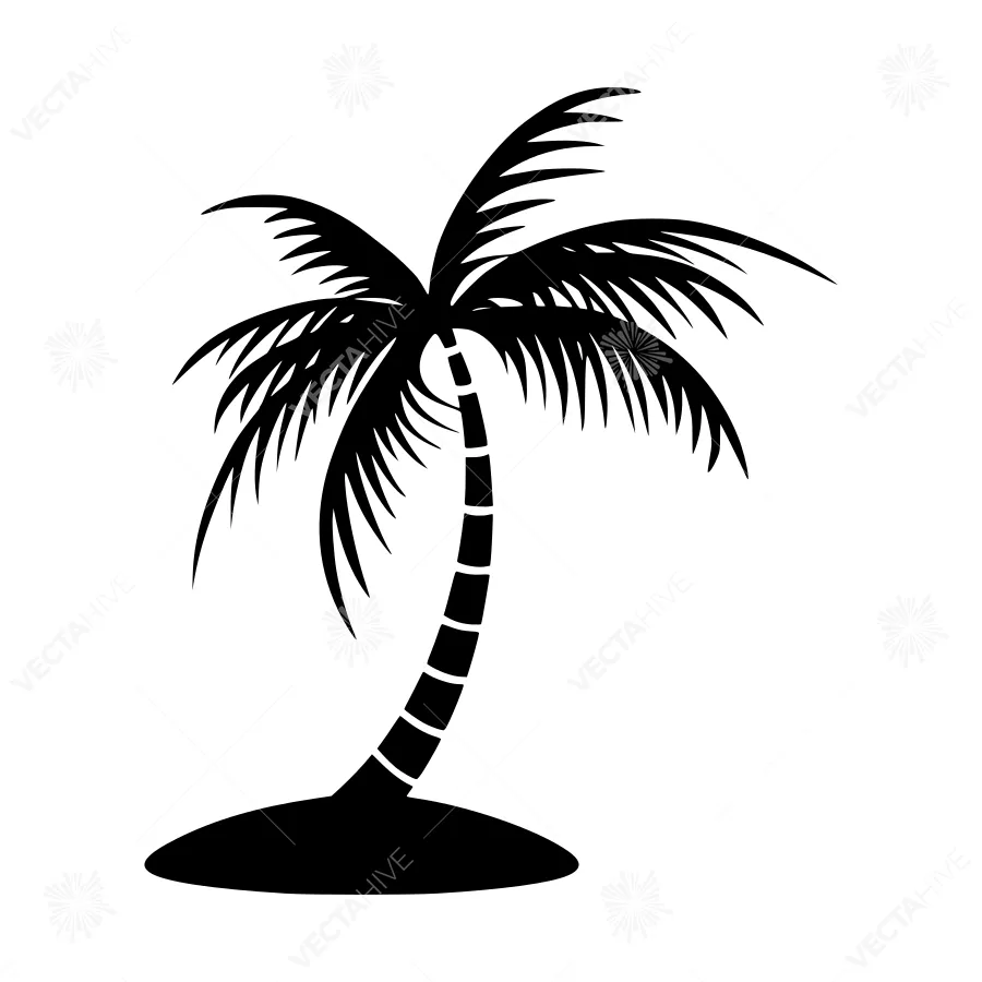 Palm Tree Silhouette - Tropical Icon