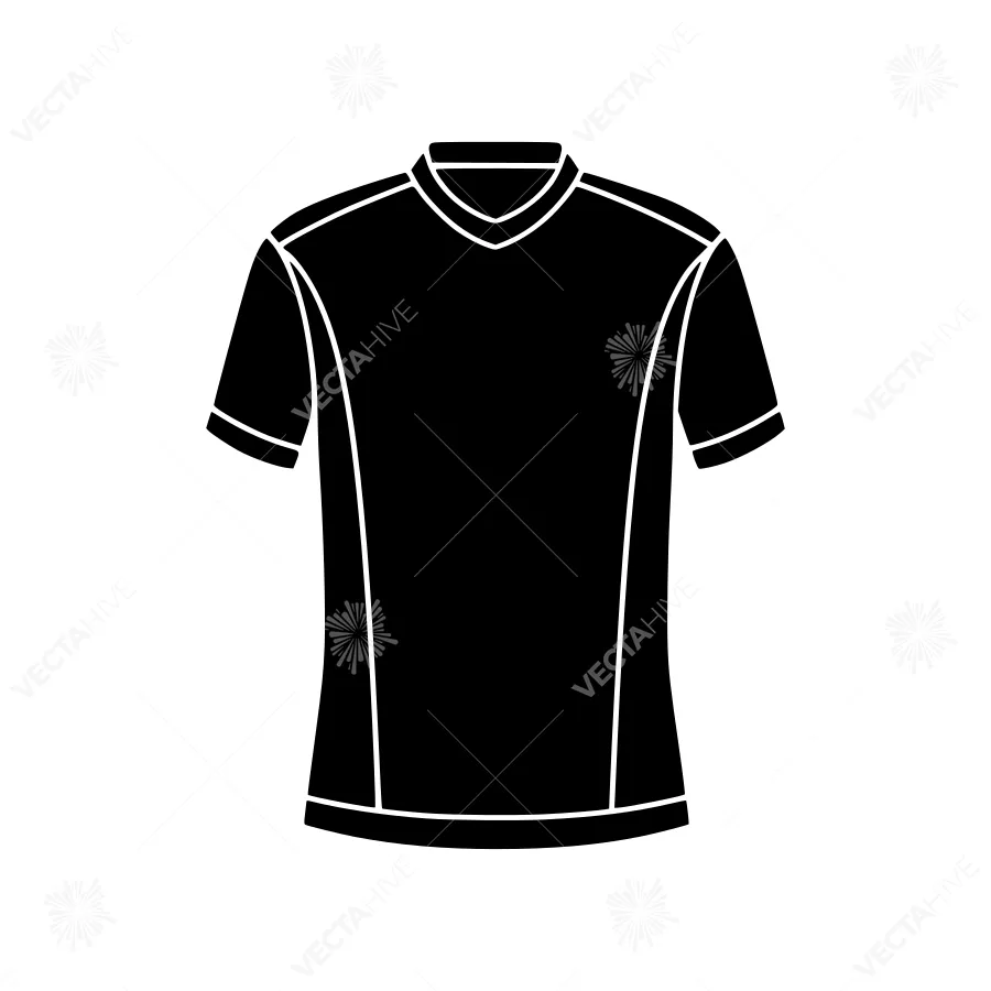 Black T-Shirt Icon - Vector Illustration