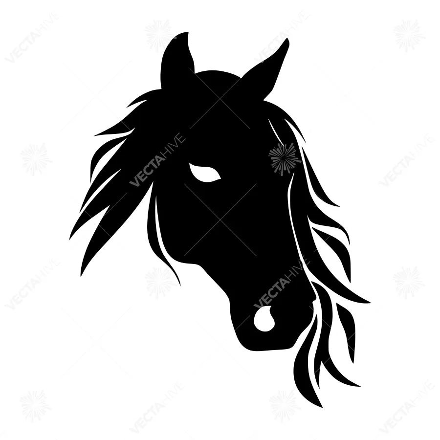 Silhouette Horse Head Graphic