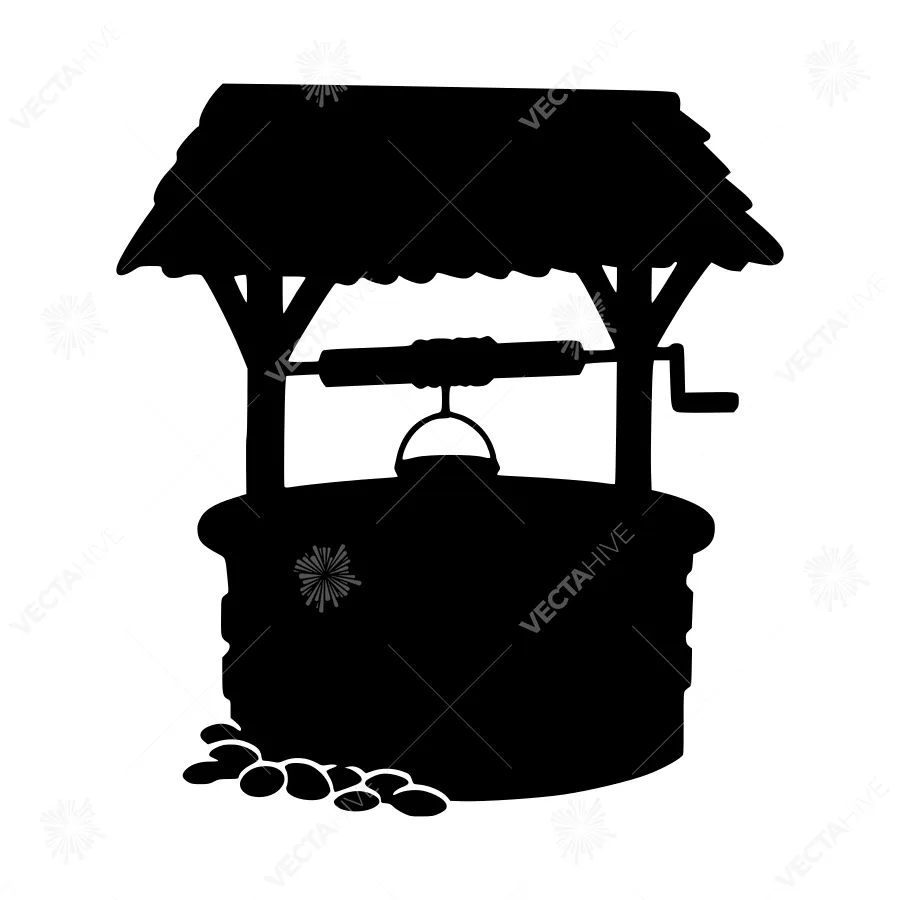 Silhouette Well - Simple Graphic Icon