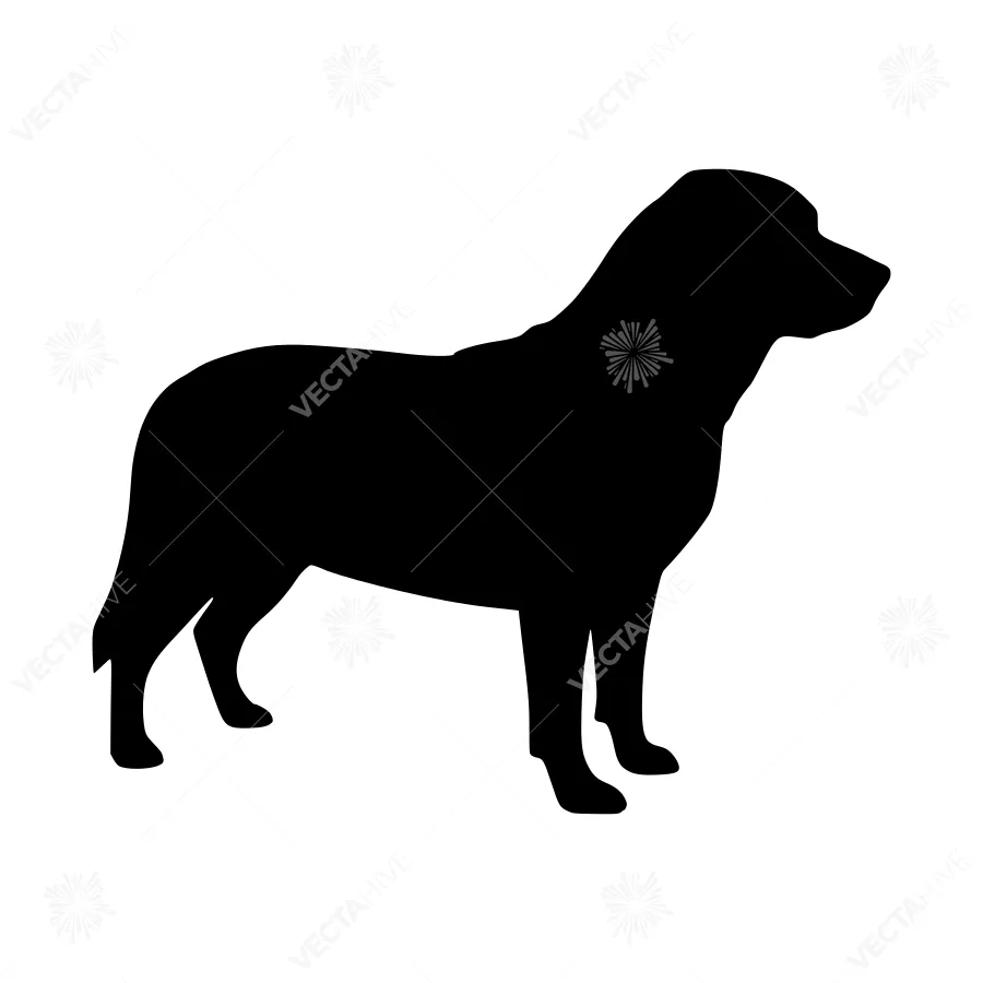 Dog Silhouette Vector Illustration