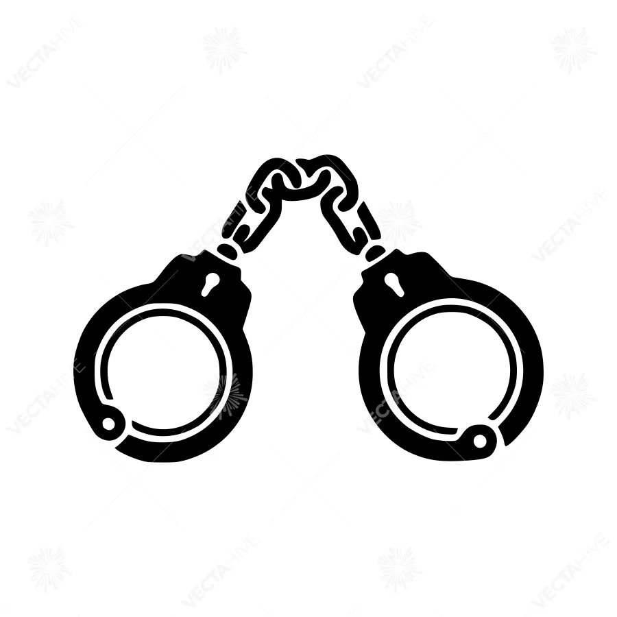 Black Handcuffs Silhouette