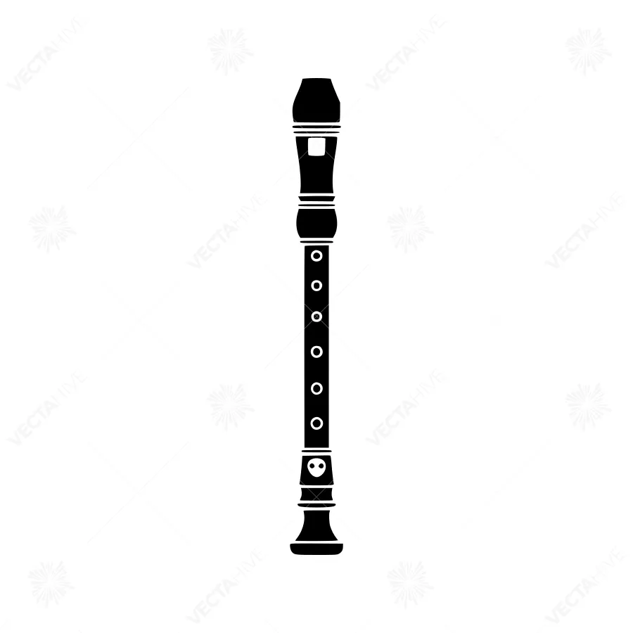 Black Recorder Silhouette Icon