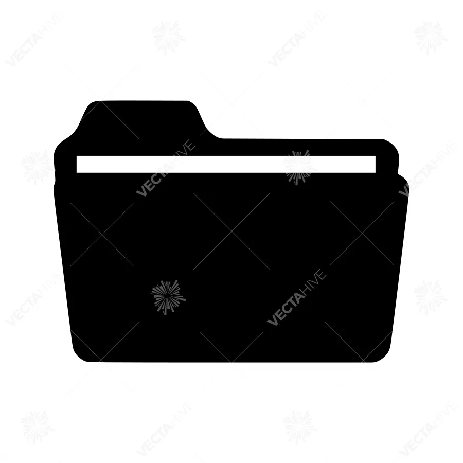 Folder Icon - Simple Black Outline