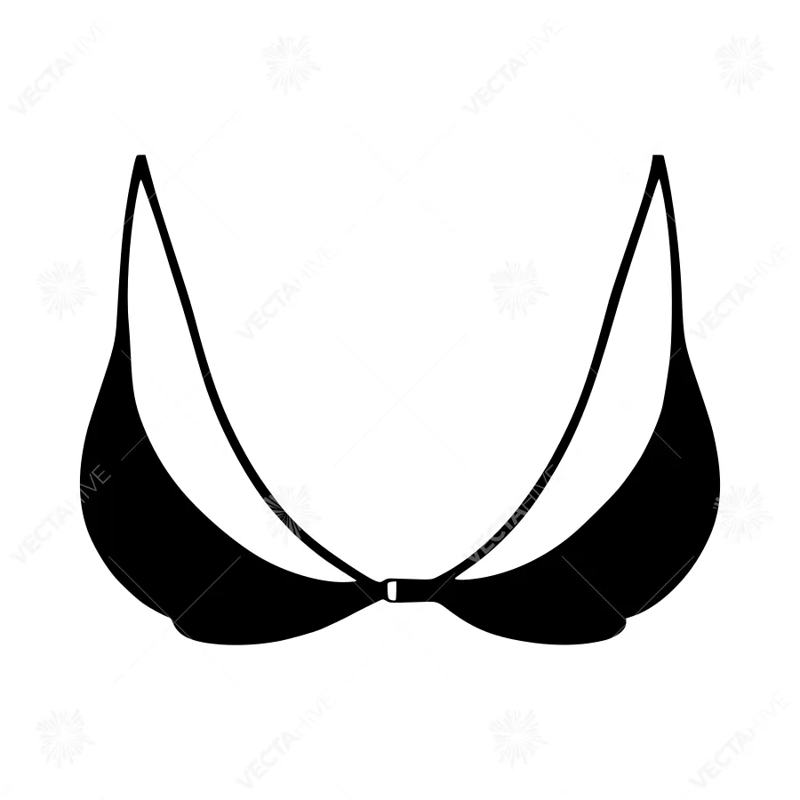 Black Silhouette Bra - Minimalist Swimwear Icon