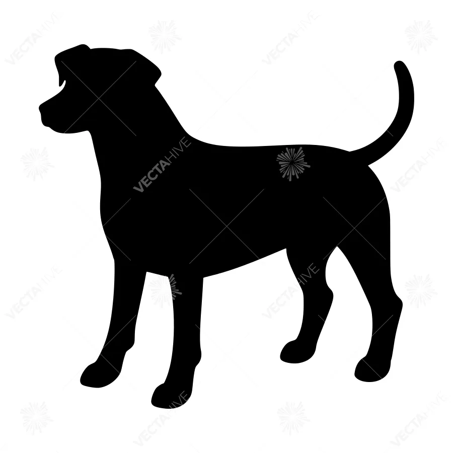 Dog Silhouette Vector Graphic