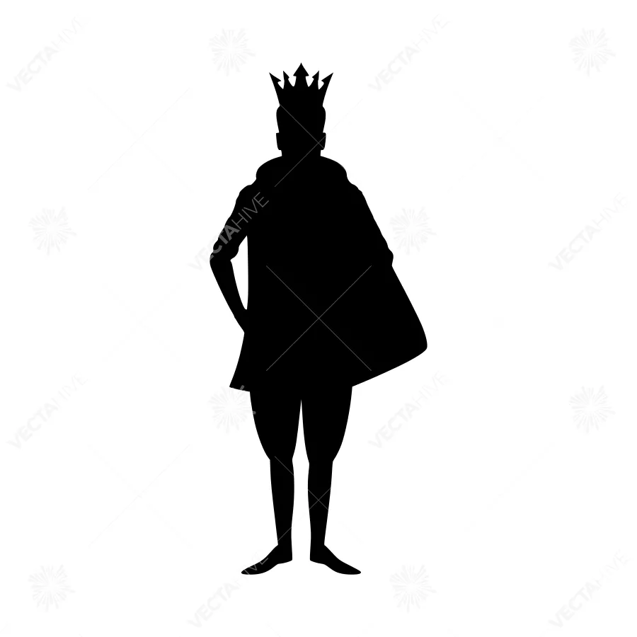 Silhouette King Crown Royalty Vector Icon
