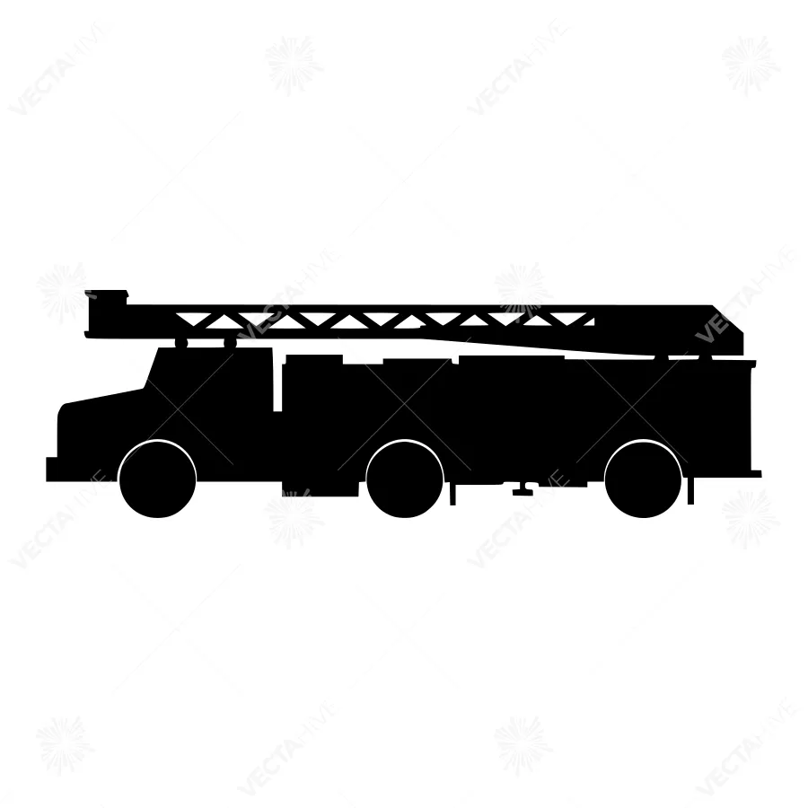 Fire Engine Silhouette Vector Icon