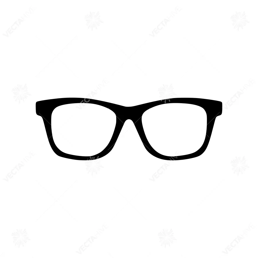 Black Glasses Icon - Vector Illustration