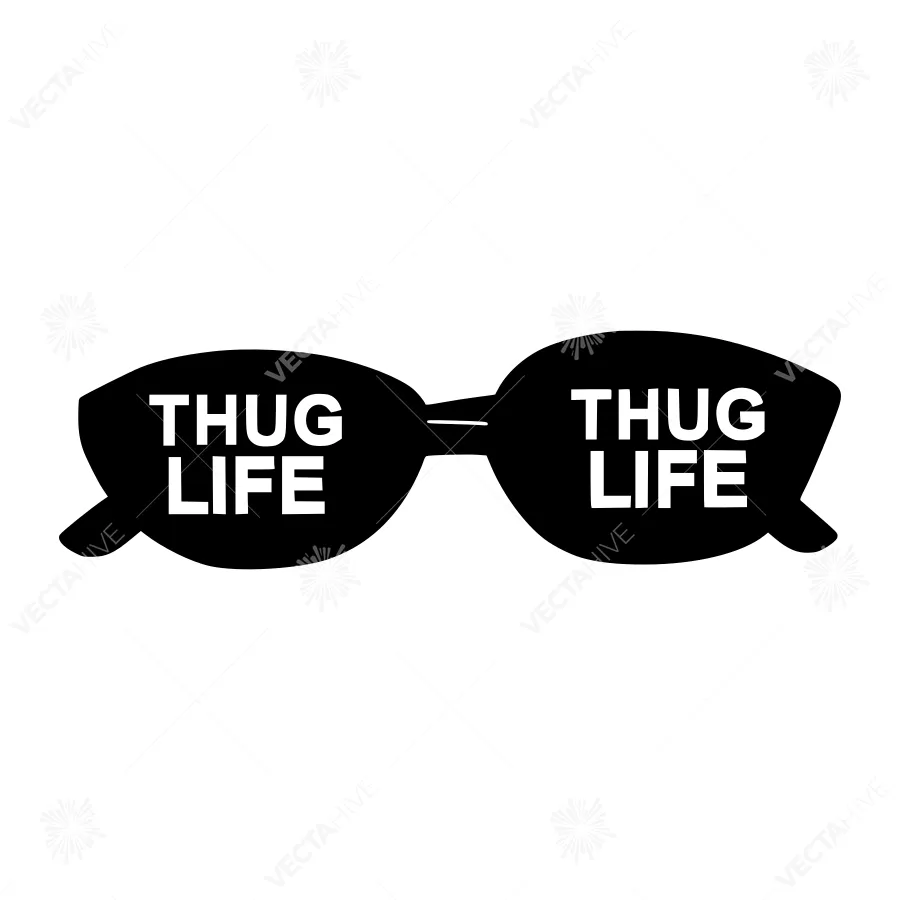 Thug Life Sunglasses Graphic Design