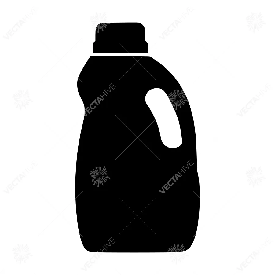 Plastic Detergent Bottle Icon - Simple Line Art