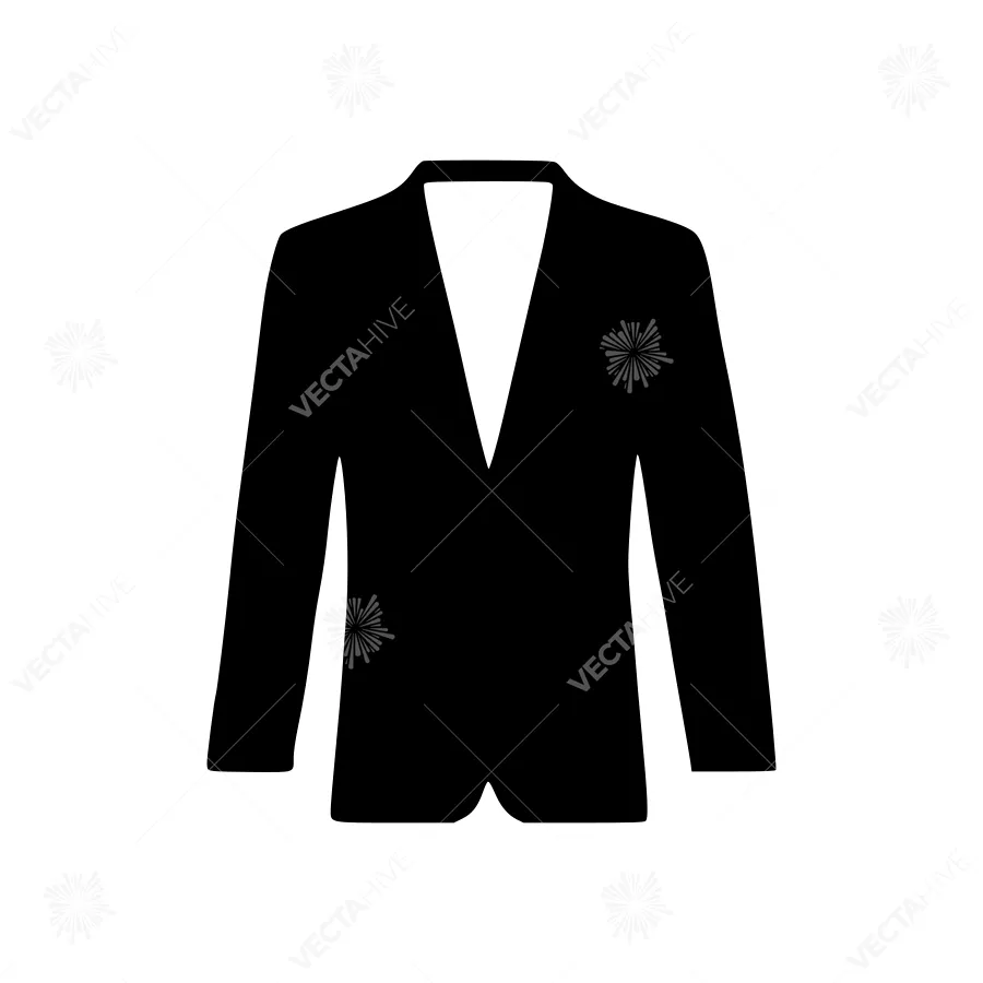Black Blazer Icon - Vector Illustration