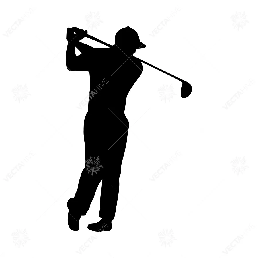 Silhouette Golf Player Swing