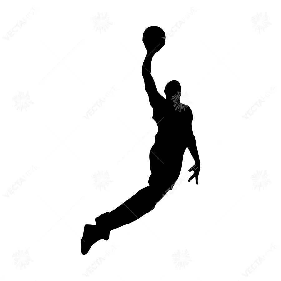 Basketball Player Silhouette - Dynamic Action