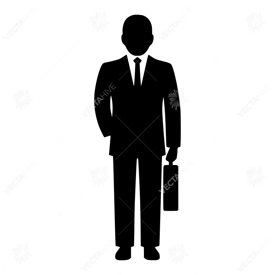Black Business Man Silhouette