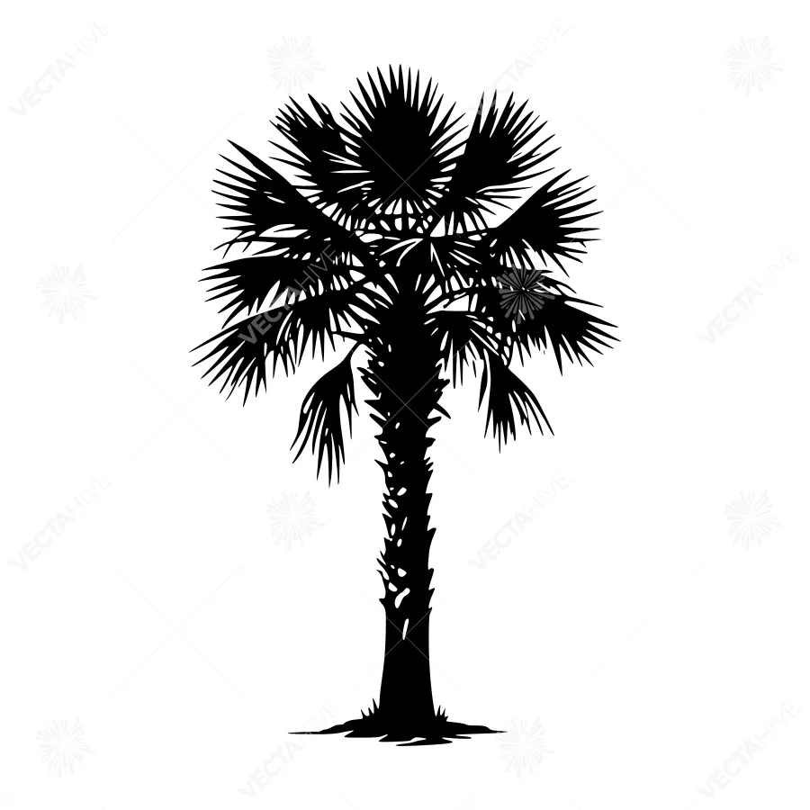 Palm Tree Silhouette Vector Illustration