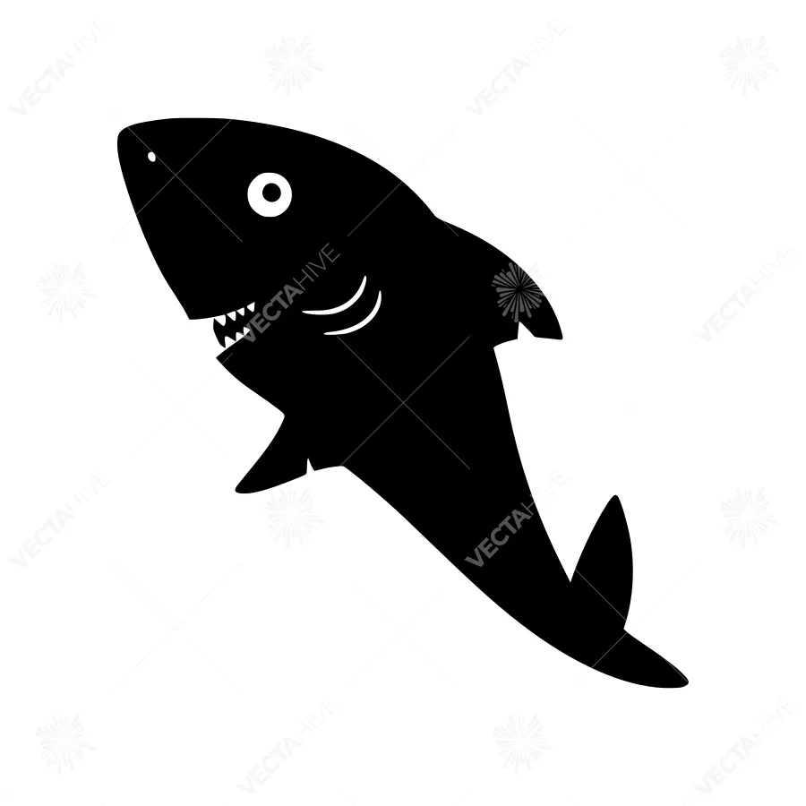 Black Shark Illustration - Vector Graphic