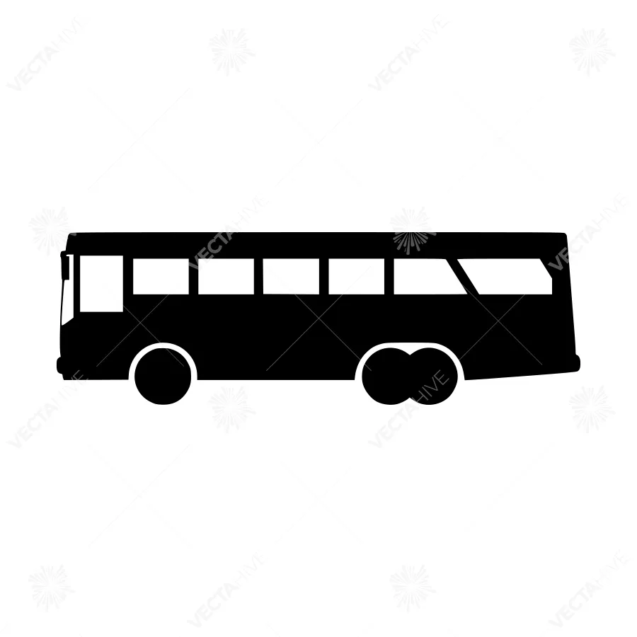Simple Bus Silhouette Icon