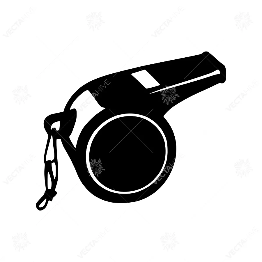 Black Whistle Icon - Sports Signal