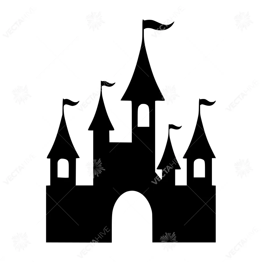 Black Castle Silhouette Icon
