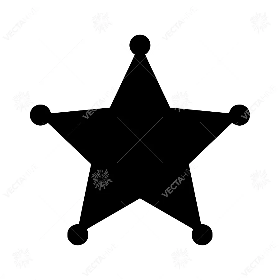 Black Star Icon - Vector Illustration