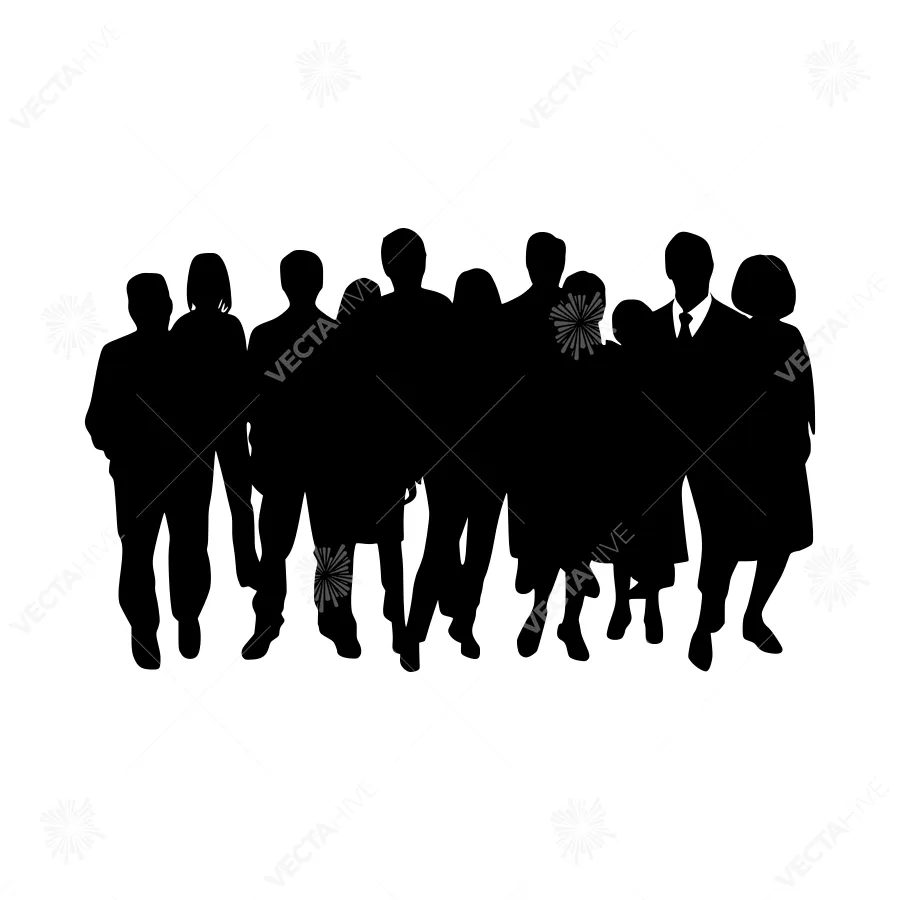 Silhouette Team Group Business People