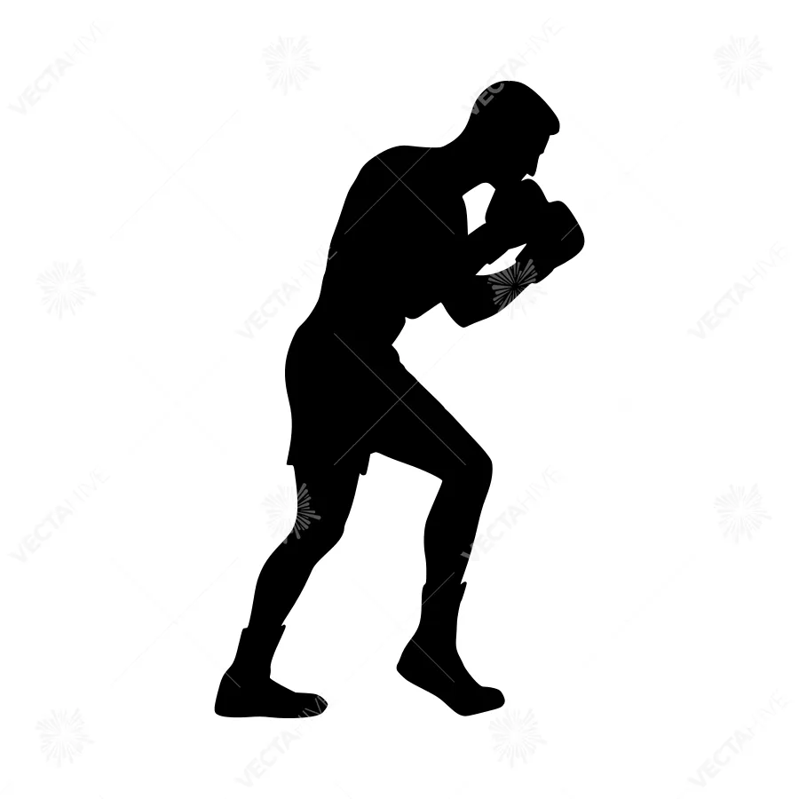 Silhouette Boxer Boxing Pose