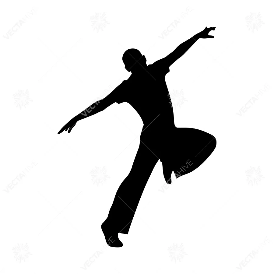 Silhouette Dancer - Dynamic Pose