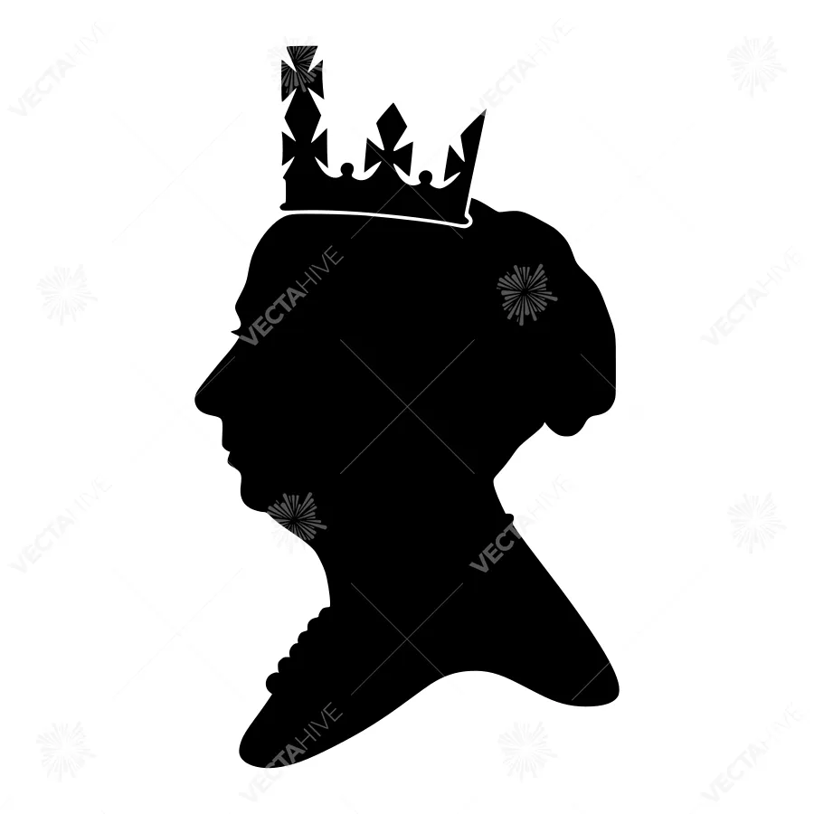 Queen Silhouette Crown Icon