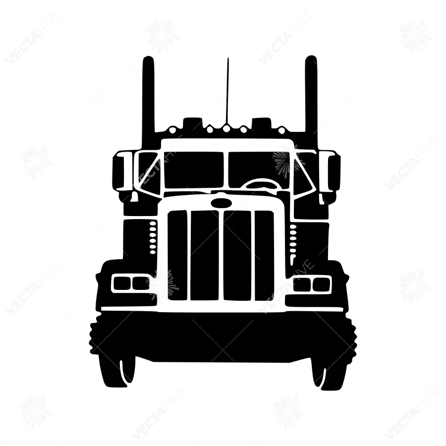 Black Truck Silhouette Vector Illustration